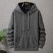 Pure Fleece-Lined Pullover Hoodie Plus Size Loose Fit Men's Super Soft Comfortable Winter_viptrois.com