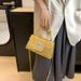 Women's Bags Fashion Diamond Small Square Bag Pleated Handbag Ladies Bag Foreign Temperament Shoulder Messenger Bag_viptrois.com