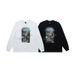 American Street Style Round Neck Long Sleeve English Print T-Shirt Men And Women, Casual Versatile Top For_viptrois.com
