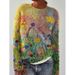 3D Floral Print Round Neck Sweatshirt – Women’s Trendy Pullover | Streetwear Chic_viptrois.com
