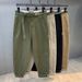 Men's Clothing Khaki Retro Washed Casual Pants Men's Autumn and Winter Trend Loose Straight Work Pants_viptrois.com