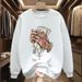 Men's Clothing Autumn And Winter Loose Simple Printed Long Sleeved Versatile Tops_viptrois.com