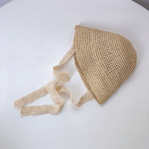 Baby Hat Summer Straw Baby Girl Cap Fashion Lace Bow Beach Children Panama Hat Princess Baby Hats and Caps Kids Hats_viptrois.com