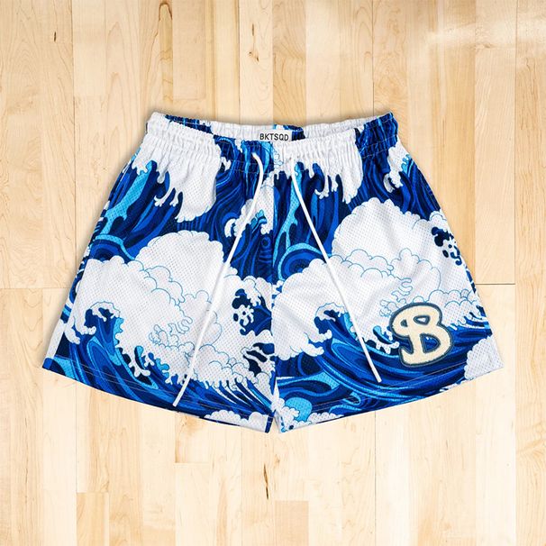 Men's Clothing trendy brand mesh shorts men's summer leisure quick drying sports running fitness basketball beach shorts_viptrois.com