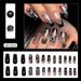 False Nails Dark Gradient Butterfly Sweet Hot Girl Medium And Long Ballet Nails Ins Style Detachable Wearable Nails_viptrois.com