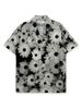 Men's Clothing Trendy Brand Niche Handsome Personality Short Sleeved Printed Shirt Men's Beach Couple Loose Retro Shirt Women_viptrois.com