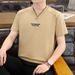 Summer New Fashion Thin, Breathable Embroidered Loose Youth Round Neck Short Sleeved Men's T-shirt_viptrois.com