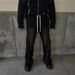 Men's Clothing Retro Zipper Design Sense Washed Sweatpants Men And Women_viptrois.com
