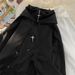 Hoodie Jacket, Pure Black Pile Collar, Assault Hoodie For Men_viptrois.com