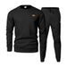 Men's Casual Textured Crewneck Sweatshirt & Jogger Set - Thickened Polyester Lounge Wear For Outdoor Commuting Gym Streetwear (Multi-Color)_viptrois.com