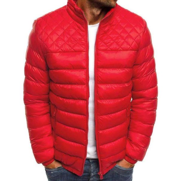 Men's Clothing Foreign Trade European Size Winter Men's Solid Color Hooded Cotton Jacket Coat Men_viptrois.com