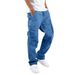 Men's Casual Cargo Pants - Stylish Jacquard Drawstring Trousers With Multiple Pockets_viptrois.com