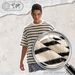 Men's Clothing Men's Mesh Short Sleeved High Quality Striped Round Neck Boxy Short Sleeved T Shirt Men_viptrois.com