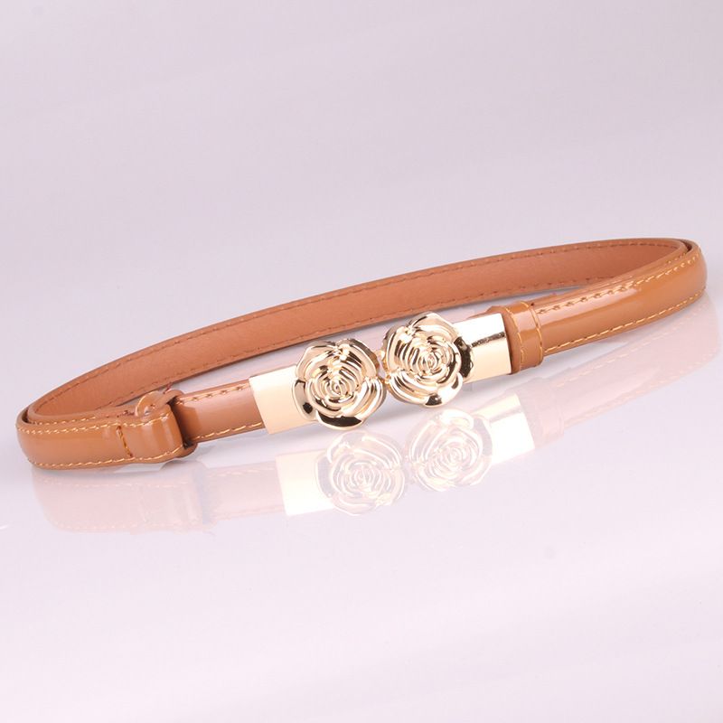 Belt for women, simple and fashionable rose-shaped buckle adjustment belt, skirt decorative belt, factory direct sale 608_viptrois.com