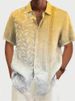 Men’s Clothing Summer Hot Selling Bamboo Men's Short Sleeved Digital 3D Printed Color Matching Leaf Element Lapel Shirt_viptrois.com