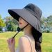 Unbeatable Quality Full Range Outdoor Women's Summer Hat, Large Brim Face Mask, UV Neck Protection Sun Hat_viptrois.com