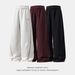 Monochrome Man- Heavyweight Color-Block Stitching Casual Pants For Men, Autumn Style, Straight Loose Fit, Textured Long Pants, Trendy_viptrois.com