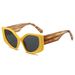 Oversized Cat Eye Sunglasses - UV400 Protection (Fashion PC Frame, European-American Wide Leg Style)_viptrois.com
