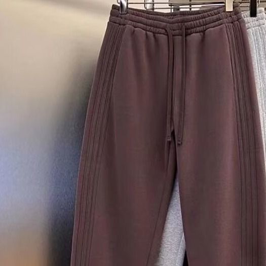 Men's Clothing New Autumn And Winter Trendy Loose Sports Pants For Men Fashionable And Versatile Harem Straight Pants Loose Striped Casual Sweatpants_viptrois.com