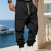 Men's Heavyweight Fleece-Lined Cargo Pants - Winter Workwear Outdoor Casual Jogger Pants With Multiple Pockets (S-XXXL, Solid Colors)_viptrois.com