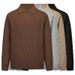 Men's Classic V-Neck Knit Sweater - European Plus Size Polo Collar, Old Money Style, Soft & Breathable Fabric For All Seasons_viptrois.com
