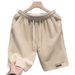 Men's Trendy Summer Athletic Shorts Loose Fit Casual Versatile Five Quarter Length Jacquard Straight Leg Shorts_viptrois.com
