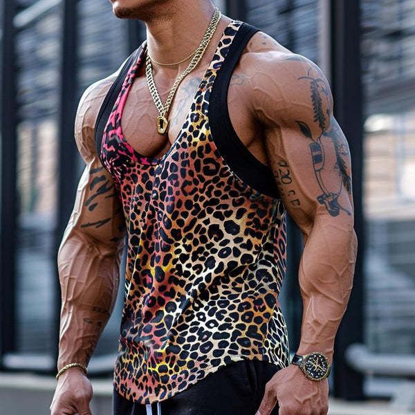 Men's Clothing Summer New Leopard Print Shirt Casual Fashion Men's Tops_viptrois.com