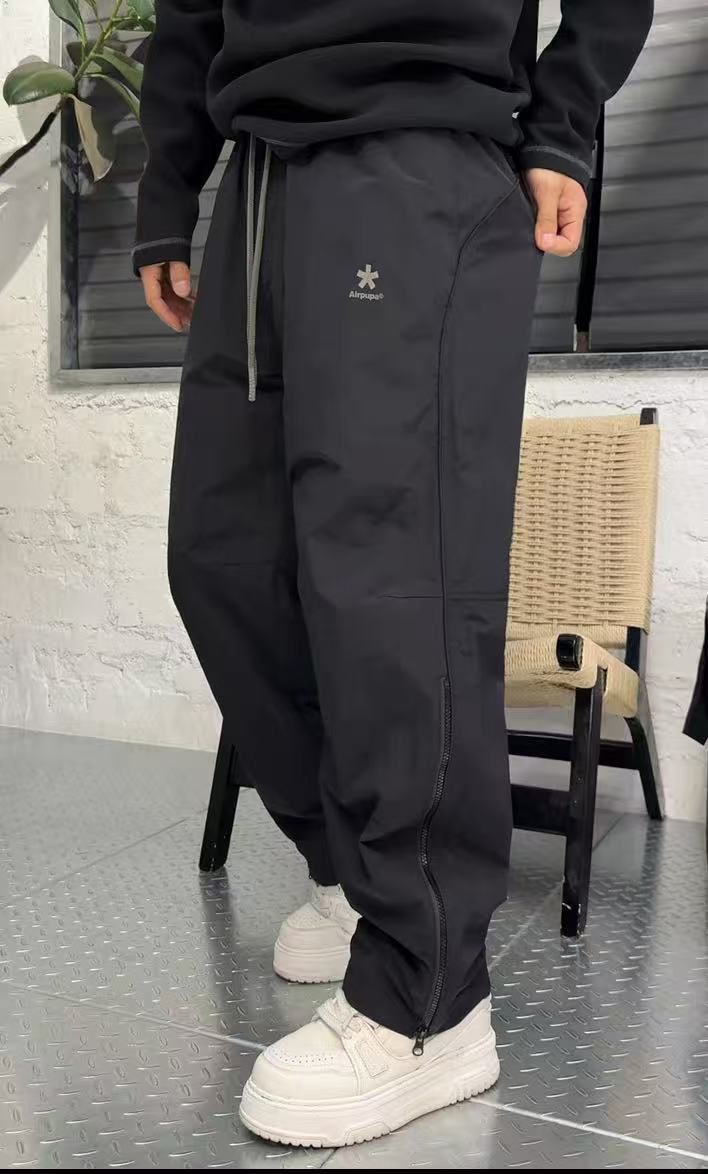 Double-Layer Fleece-Lined Winter Pants – Windproof Thermal Workwear Joggers For Men & Women (Black/Grey/Army Green)_viptrois.com
