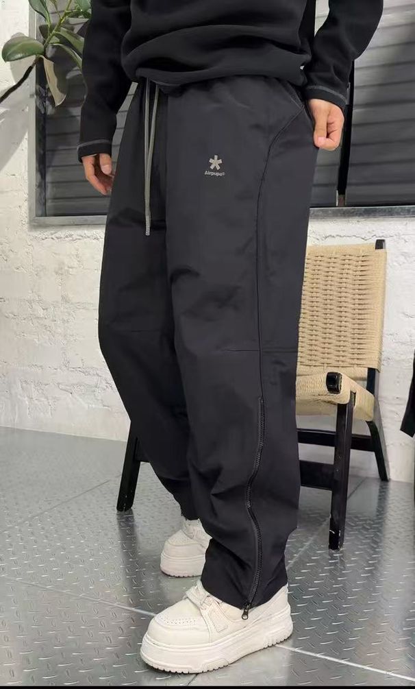 Double-Layer Fleece-Lined Winter Pants – Windproof Thermal Workwear Joggers For Men & Women (Black/Grey/Army Green)_viptrois.com