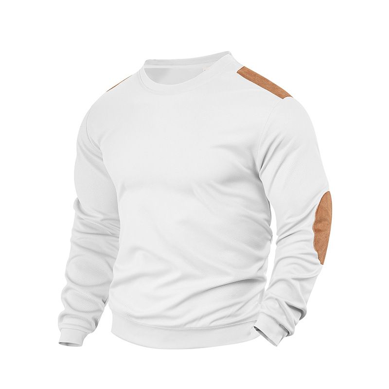 Men's Clothing Men's Casual Long Sleeve Sweatshirt - Spring Pullover Top With Comfort Fit (White, Black, Red, Beige, Green) - S-XXXL_viptrois.com