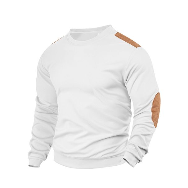 Men's Clothing Men's Casual Long Sleeve Sweatshirt - Spring Pullover Top With Comfort Fit (White, Black, Red, Beige, Green) - S-XXXL_viptrois.com