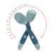 2PCS Baby Feeding Spoon Fork Sets Toddler Infant Bendable Silicone Soft Spoons Children Tableware Safe Learning Feeding Flatware_viptrois.com