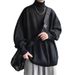 Autumn And Winter Loose Knit Sweater Jacket, High Neck Men's Pullover Sweater, Base Sweater_viptrois.com