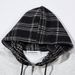 Two-Piece Hooded Cardigan Sweatshirt For Men, Spring Loose Trendy College Style, Color-Block Plaid Patchwork Long_viptrois.com