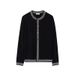 New Thread Knitted Placket Simple Half High Collar Cardigan Men's Cardigan Jacket_viptrois.com