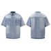 Men's Clothing Washed Old Denim Short Sleeved Jacket Wide Leg Pants Suit Men's Loose Summer Ins Denim Suit_viptrois.com