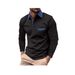 Pulse 2025 Spring Autumn New European And American Cross-Border With Pocket Men's Turn-Down Collar Long Sleeve Polo_viptrois.com