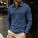 Men's Long Sleeve Shirt – Multi-Pocket Casual Pullover With Collar (S-XXXL, Navy/Black/Army Green/Denim Blue/Light Grey/Dark Grey)_viptrois.com