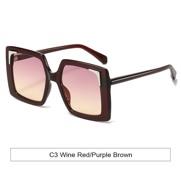 2025 Square Large Frame Sunglasses - Women's European & American Style (UV Protection)_viptrois.com