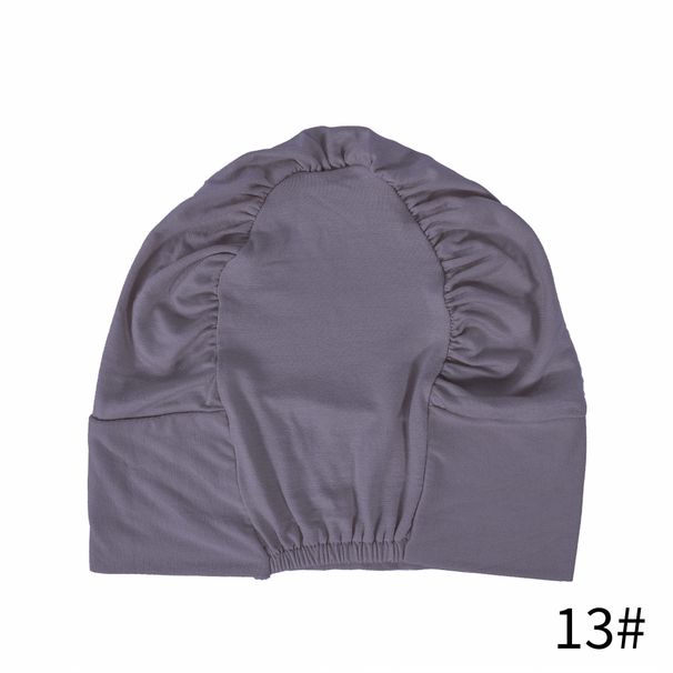 Mercerized Cotton Turban Hat – Elastic Pullover Head Cover For Women (No-Balling Design, Muslim-Friendly Hair Concealer)_viptrois.com