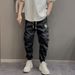 Men's Lightweight Cargo Jogger Pants Adjustable Drawstring Multi-Pockets Tapered Fit Casual Outdoor Wear Black Khaki_viptrois.com
