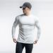 Men's Thermal Long Sleeve T-Shirt For Running & Gym - Breathable Double-Layer Fleece, Round Neck & High Neck, Solid Colors (Black/White/Gray/Khaki)_viptrois.com