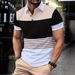 Summer Men's Casual Short-sleeved Polo Shirt Solid Color Lapel Fashion Business Breathable Comfortable Short-sleeved T-shirt_viptrois.com