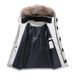 Men's Clothing Detachable Hood Thickened Winter Down Jacket With Large Fur Collar, Oversized Loose Fit, Warm Parka For Youth, Black/Burgundy/Beige_viptrois.com