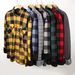 Men's Flannel Shirt – Warm & Cozy Plaid Long Sleeve (11 Colors) – Fleece-Lined Winter Casual (S To XXXL)_viptrois.com