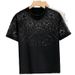 Teenage and guys brand light luxury men's T-shirt short sleeve star hot diamond net celebrity hot style high end niche half sleeved T-shirt_viptrois.com
