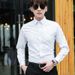 Men's Clothing Formal Slim Fit Long Sleeved Shirts For Men, Plus Size Men's White Shirts_viptrois.com