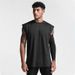 Men's Solid Color Light Plate Round Neck Wide Shoulder Vest Vest Training Casual Sports Sleeveless T-shirt_viptrois.com