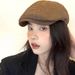 Blogger Style Forward Women Summer Cotton Linen Breathable Ins Korean Version British Beret Reversible Baseball Cap For_viptrois.com