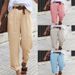 Men's Clothing Wish European And American Independent Station Women's Casual Solid Color Loose High Waist Trousers_viptrois.com